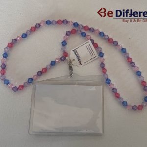 حامل بادج كريستال بلاستيك كبير ملون