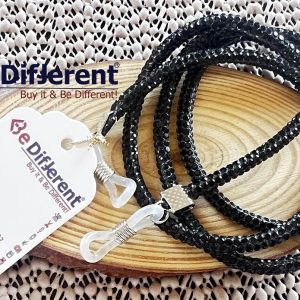 سلسال نظارات الماس لون أسود