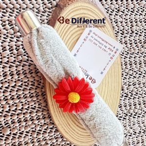 خاتم وردة لون أحمر وأصفر