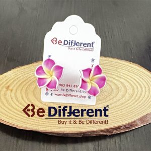 حلق وردة صغير موف مع أصفر